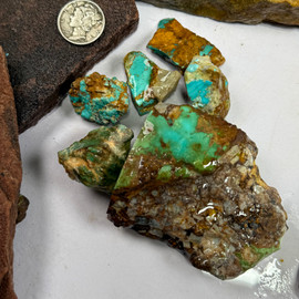 Vintage natural Royston Turquoise rough for sale – 207