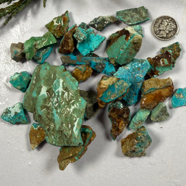 Blue gem rough turquoise