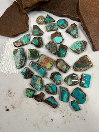 Rough backed Bisbee Turquoise slabs