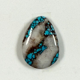 Red Web Bisbee in Quartz Cabochon