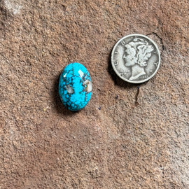 Red Wenb & Quartz Bisbee Turquoise Cab-627