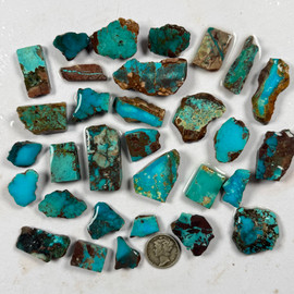 Here is a very nice lot of rough Bisbee Turquoise handpicked by John Hartman. There is 100 grams of material here and both you and I see one stone that will pay for this whole lot if cut correctly!