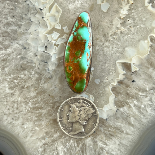 Elongated two toned Royston Turquoise Cabochon
