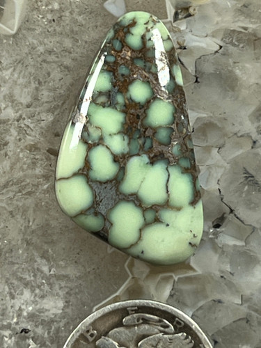 Spiderweb Damele Variscite Cabochon