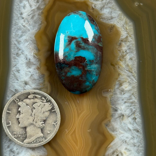 Smoky Bisbee Turquoise cabochon – 14 Smoky Bisbee Turquoise cabochon – 14