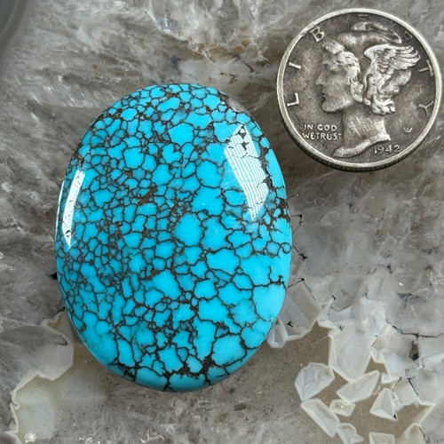 Red Spiderweb Bisbee Turquoise Cabochon-530