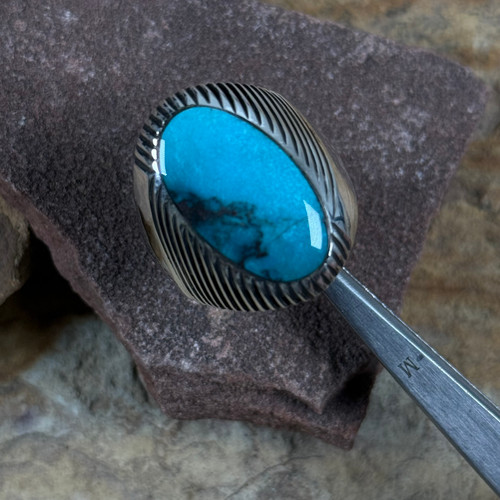 Smokey Bisbee Turquoise Men’s Ring - 125