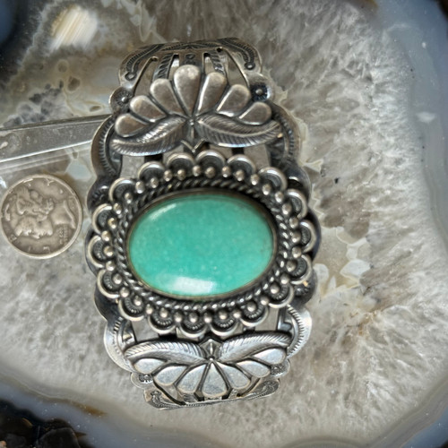 Fred Harvey Style Vintage Turquoise Bracelet