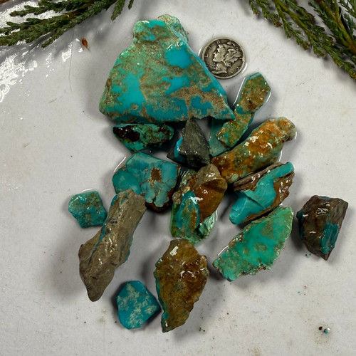 Lg Authentic Blue Gem  Turquoise Rough