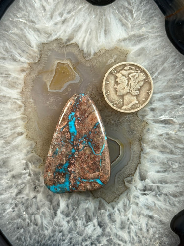 Royal Blue Ribbon  Bisbee Turquoise cab-640