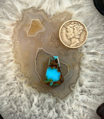 Royal Blue Polychrome Bisbee Turquoise Cab-669