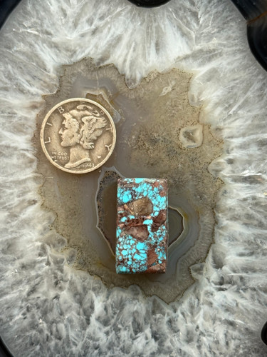 Spiderweb Crystal Bisbee Turquoise cab – 685