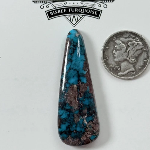 Royal Blue Red Web  Bisbee Turquoise Cab