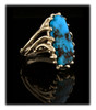 14k gold ladies Bisbee Turquoise