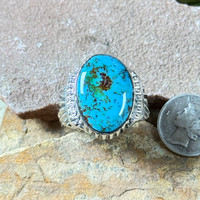 BisbeeTurquoise Sunburst Designed Ring