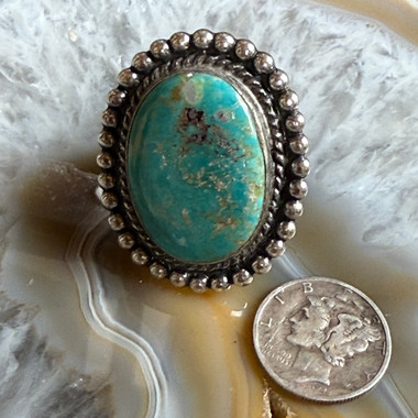 Old Fred Harvey style turquoise ring - Durango Silver Company