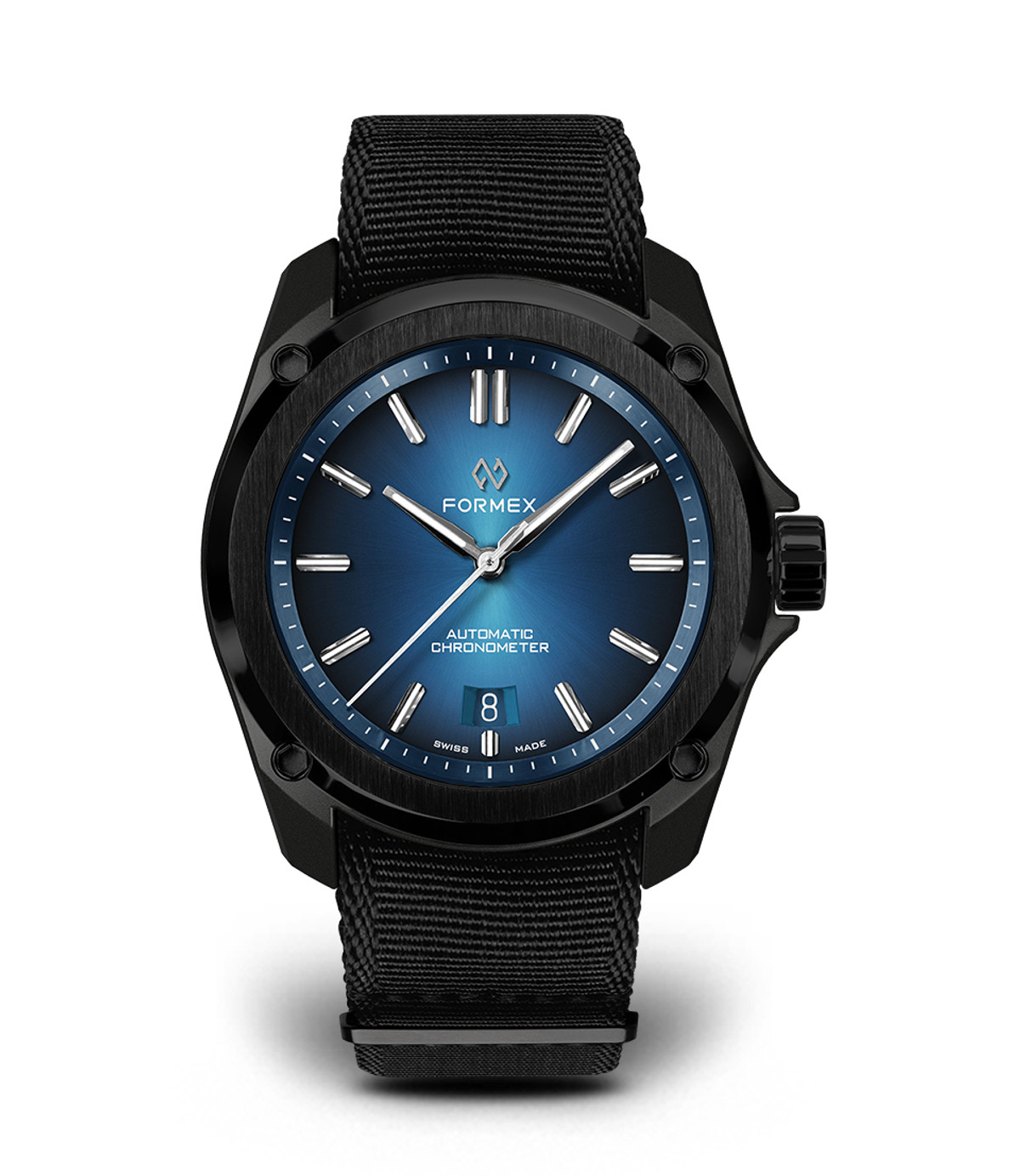 Formex Field Automatic Charcoal 41 Nylon Velcro Black Strap Watch -  WatchBandit