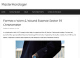 Master Horloger about the Formex x Worn & Wound Essence 39 Sector Chronometer