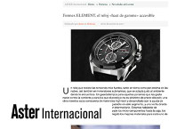 Aster International: Formex Element, The Accessible High-end Watch 