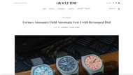 Oracle Time: Formex Announce Field Automatic Gen 2 with Revamped Dial