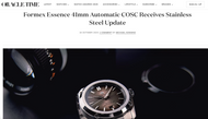 Formex Essence 41mm Automatic COSC Receives Stainless Steel Update
