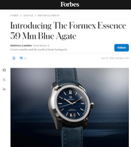 Forbes: Introducing The Formex Essence 39 Mm Blue Agate