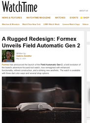 WatchTime: A Rugged Redesign - Formex Unveils Field Automatic Gen 2
