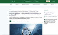 Le Nouveau Réveil: Formex envoie son Essence Space Glacier depuis l’espace : Un bijou interstellaire à votre poignet !