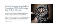 Montres-de-luxe: Formex Essence Ceramica Skeleton Automatique COSC : la céramique dans toute sa splendeur