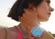 Sophie’s Sicilian Adventure with the Reef 39.5mm Bahama Blue