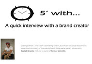 5 Minutes with Raphael Granito, Ceo Formex Watch Sa - by Brice Wagner