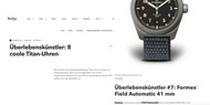 WatchTime Germany: Überlebenskünstler 8 coole Titan-Uhren
