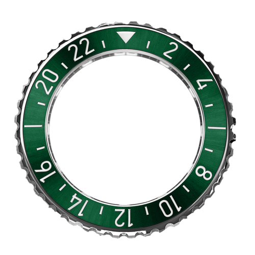 REEF GREEN GMT CERAMIC BEZEL WITH LUMINOUS 24-HOUR SCALE