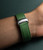 Formex Essence 41 mm Malachite Automatic COSC - 7 in_17.5 cm wrist shot on green leather strap deployant clasp