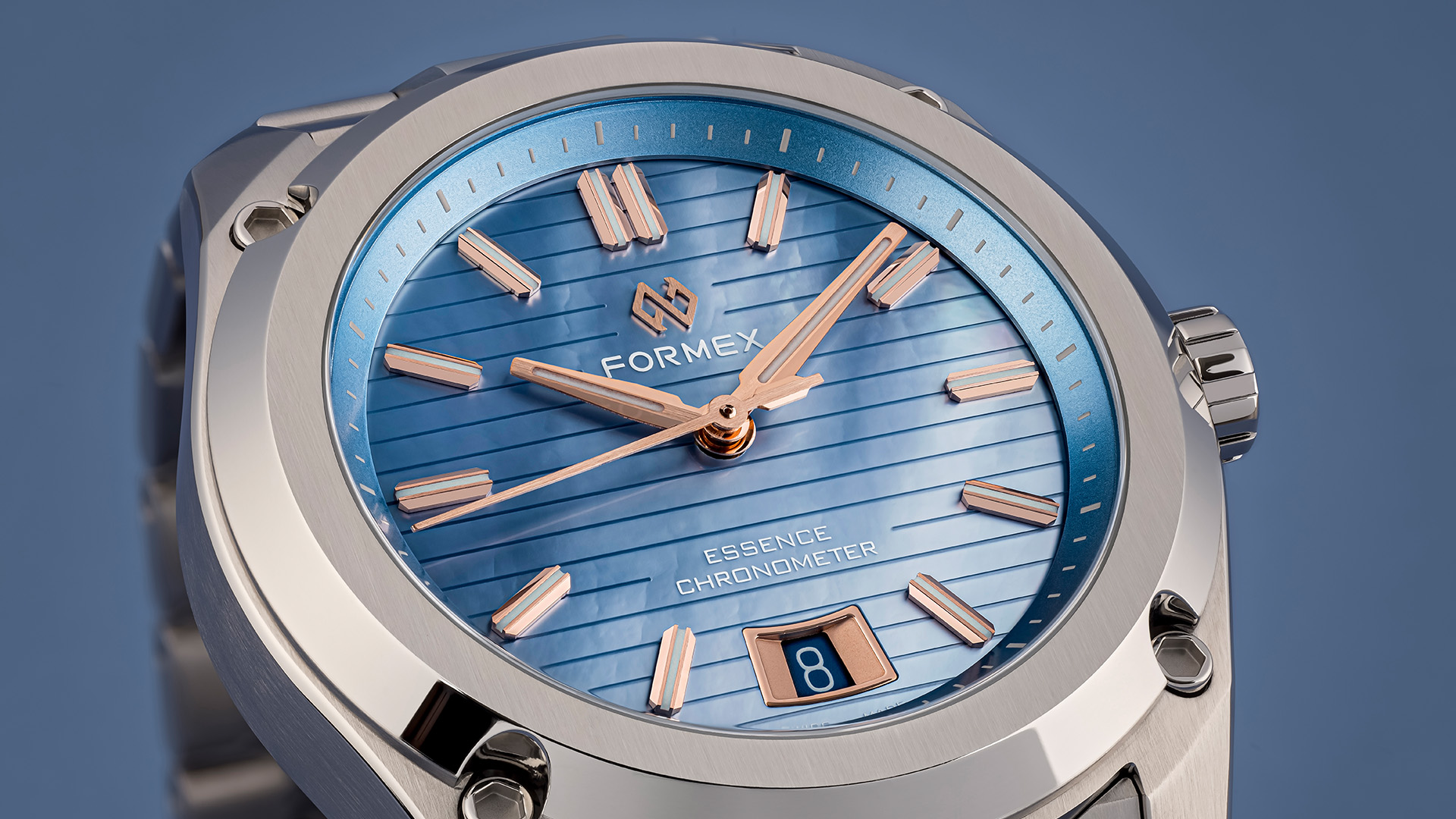 Essence 39mm Watch: Mother-of-Sky Dial - Formex