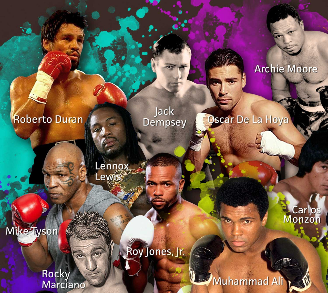 Famous Boxers Poster Boxing Wall Art for Home Gym Bedroom, 18