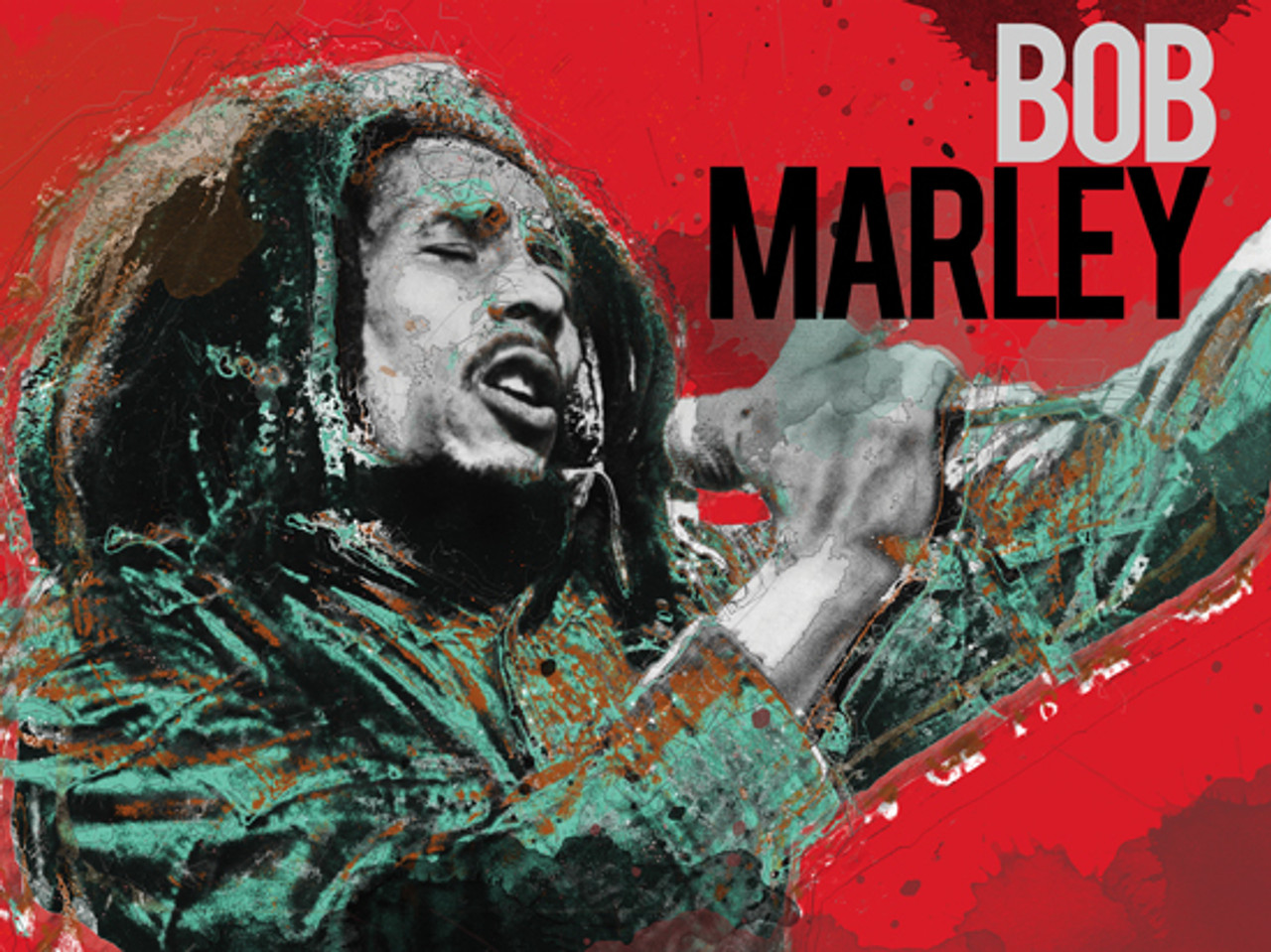 Bob Marley Poster Music Art Print (24x18)