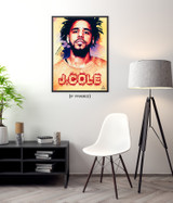 J. Cole Poster Wall Art Print (18x24)
