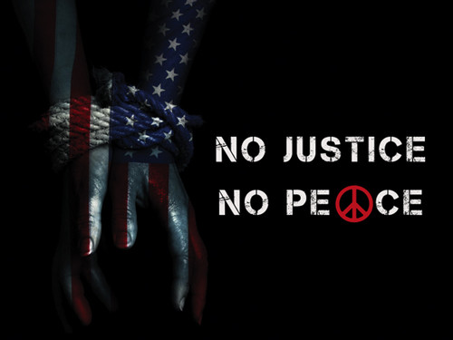 No Justice No Peace poster.