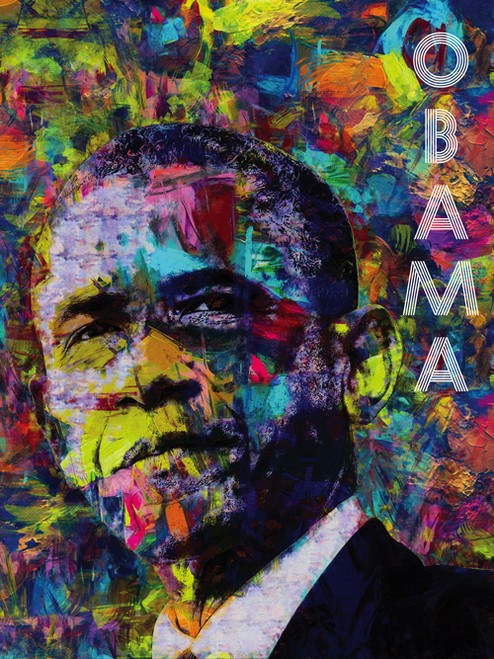 Barack Obama Poster Color Art Print