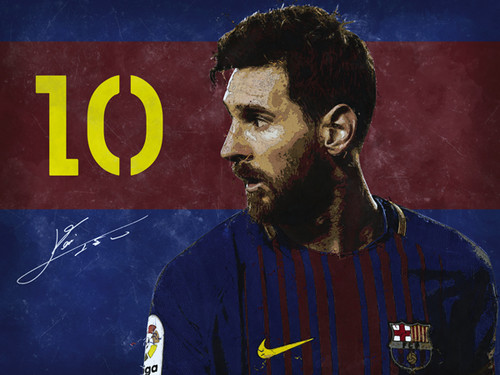 Lionel Messi Poster Soccer Football Wall Art Print