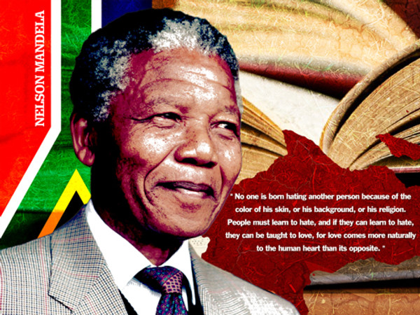 Nelson Mandela poster no one is born hating poster.