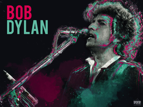 Bob Dylan Poster Music Wall Art Print (24x18)
