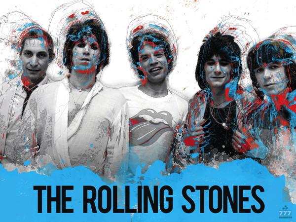 The Rolling Stones Poster Music Wall Art Print (24x18)