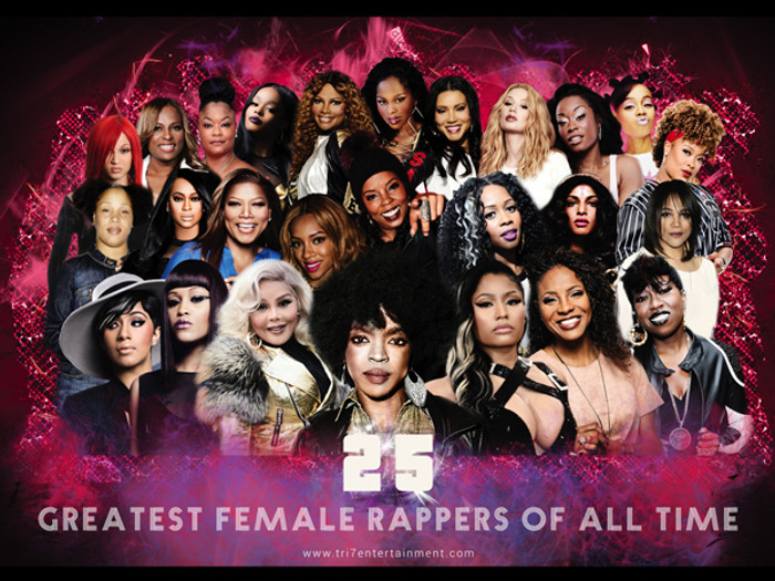 25 Greatest Female Rappers Of All Time Poster 24x18 