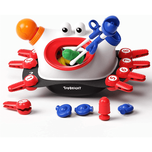 TOP BRIGHT FUN CRAB CLAMPING & STACKING MONTESSORI TOY