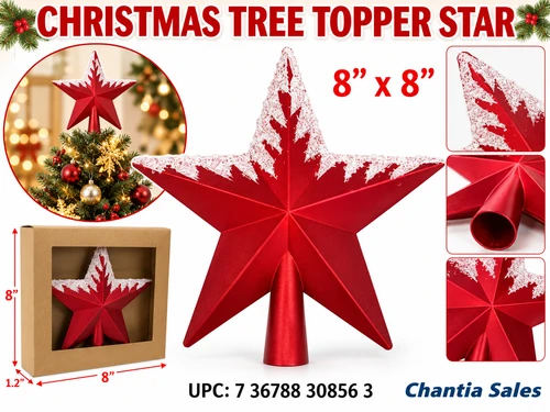3 Pcs pack Christmas tree topper star good for Wholesale, Retails