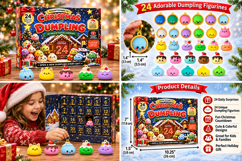 Dumpling Christmas figures surprise calendar – 24-Piece advent calendar
