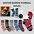 WINTER SHERPA THERMAL SOCKS - POINSETTIA & HEART 12PCS