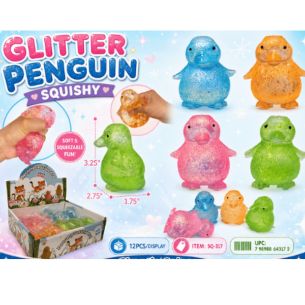 PENGUIN SQUISHY SUGAR FILLED (12/DISPLAY)